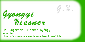 gyongyi wiesner business card