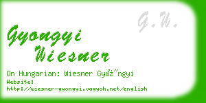 gyongyi wiesner business card